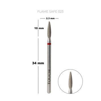TOUCH diamond Flame nail drill bit rounded tip red 023