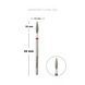 TOUCH diamond Flame nail drill bit 023 red (H02310D-F)