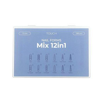 TOUCH Nail Tips Upper forms modeling 288pcs, Mix 12in1