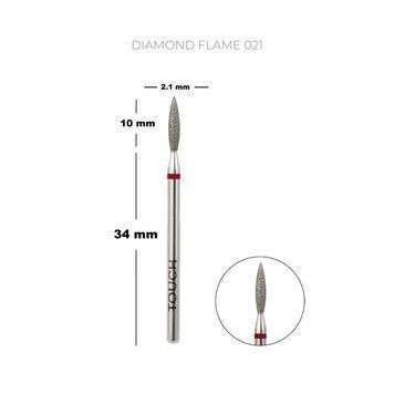 TOUCH diamond Flame nail drill bit 021 red