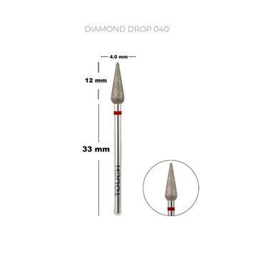 TOUCH diamond Drop nail drill bit red 4.0 mm
